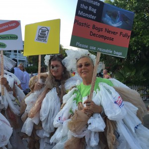 Bag Monsters remind people to use reusable bags